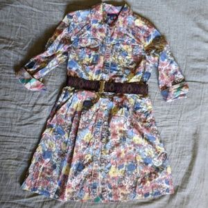 Tommy Hilfiger floral shirtdress w POCKETS (euc)